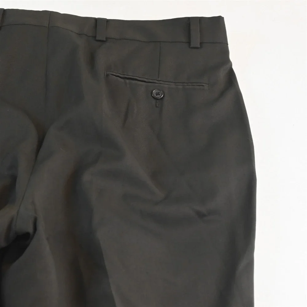 Vtg Y2K Boxy 2000s 44R 36x30 Dark Green‎ 100% Wool Mens Jacket Pants Suit